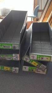 lot 604 image: Stackable Plastic Hardware Trays.