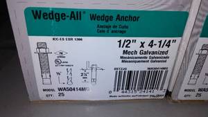 lot 633A image: Simpson Wedge- All Wedge Anchor