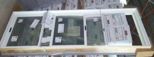 lot 635 image: Andersen E Series Designer Window. Picture and two Sliders
