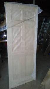 lot 645 image: Door Slab 6 Panel Pine Door Only.