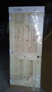 lot 657 image: Pre-Hung Interior Door 30 in.  Knotty Pine.