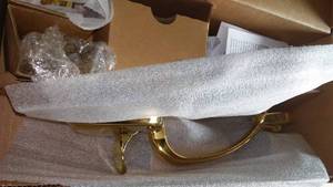 lot 584 image: Outside Handle Set - Fancy Gold Chrome