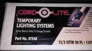 lot 697 image: Cord Lite Temporary Construction Lighting.