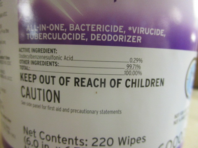 lot 901 image: ECO-LAB DISINFECTANT WIPES - BULK CASES
