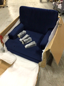 lot 39 image: Enzo Navy Blue Lawson Accent Chair by Jennifer Taylor Customer Returns See Pictures