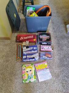 lot 15 image: Tote FULL of Toys and Games 