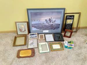 lot 16 image: Collection of Frames and Wall Decor Rick Kelley and More 