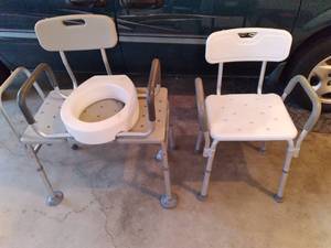lot 80 image: Support System Medical Shower Bench, Chair, Toilet Seat Riser