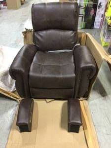 Harbor Black Faux Leather Gliding Recliner