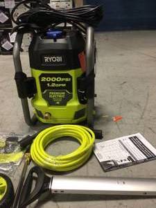 2000 PSI 1.2 GPM Cold Water Electric Pressure Washer by RYOBI Customer Returns See Pictures