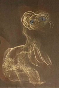 lot 59 image: Framed Abstract Chalk Art