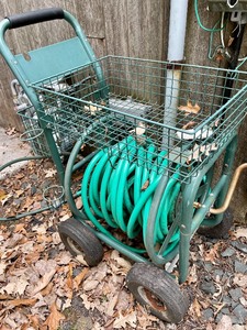 lot 144 image: Lawn Supply Cart with Hose Reel