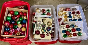 lot 143 image: 3 Full Bins of Holiday Ornaments