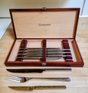lot 22 image: Wusthof Stainless Steel Carving and Steak Knife Set
