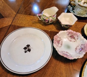 lot 41 image: An Array of Pretty Painted Vintage Dishes