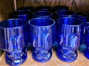 lot 45 image: Cobalt Glassware