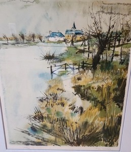 lot 49 image: Framed Costal Print