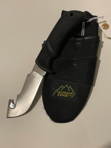 Outdoor Edge Kodi Skinner and Caper Knife set with Belt Sheath Sharp Carbon Steel Blades