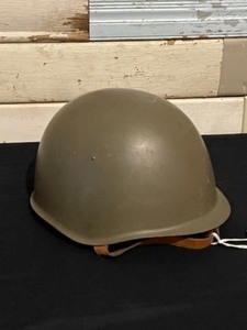 WWII US 1040s M-1 Infantry Helmet with Leather Liner and Strap