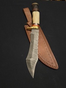 Railroad Spike Custom Rolled Damascus Blade