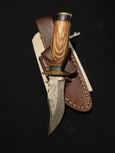 Custom Made Mighty Mini Hunting Knife Damascus Blade
