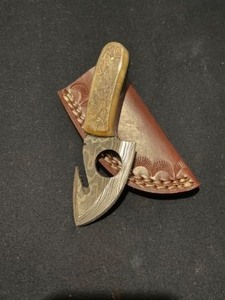 Finger Hole Custom Made Hunting Knife