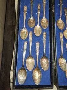 lot 50 image: Wm Rogers Presidents Commemorative Spoon Collection
