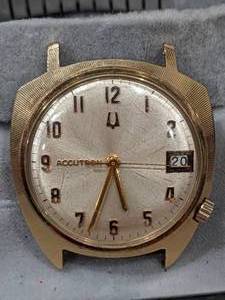 lot 58 image: 1970s Bulova Accutron Gold Filled Mens Watch