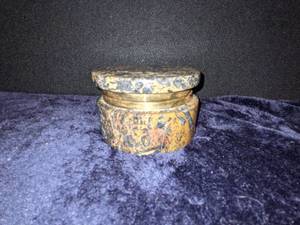 lot 82 image: Art Deco Marble Trinket Box wHinged Lid