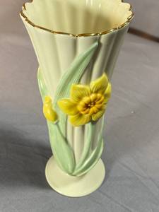 lot 132 image: Lennox Bud Vase, Lennox Gold Rimmed Vase and Belleek Fermanagh Ireland Vase