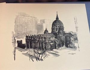 lot 135 image: Landmarks of Montreal 1964 - 1968 Collection of Drawings by Steve Yuranyi
