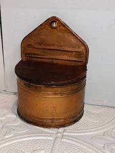 lot 123 image: Antique Wall Mount Copper Salt Cellar