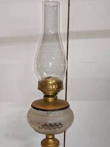 lot 131 image: Antique Composite Oil Lamp, Circ. Late 1800s