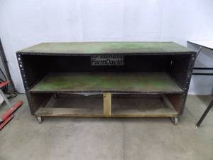 Metal Bench on Casters