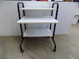 Cart on Casters With Adjustable Shelves