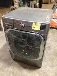 lot 6 image: LG 9.0 CU ft Stackable Front load Electric Dryer with True Steam . Steam Fresh not used display model see pictures