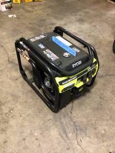lot 7 image: Ryob i6,500-Watt Gasoline Powered Portable Generator missing wheels in good working condition Customer Returns See Pictures