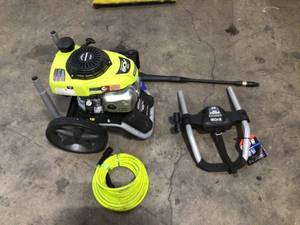 lot 9 image: Ryobi 3300 PSI 2.3 GPM Cold Water Gas Pressure Washer with Honda GCV190 Idle Down Customer Returns See Pictures