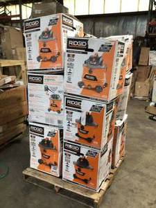 lot 18 image: Lot of Assorted Ridgid Shop Vacs various models and conditions Customer Returns See Pictures