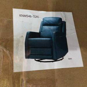 lot 33 image: Apecial Swiviel Recliner- Teal Customer Returns See Pictures