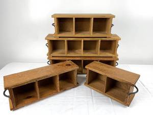 lot 206 image: Stackable Rustic Shelves - Vintage