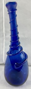 lot 250 image: 1974 Robert Stone Cobalt Blue Glass Bud Vase