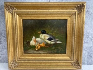 lot 5 image: Three Original Animal Paintings in Beautiful Gold Frames- Signed by the Artist