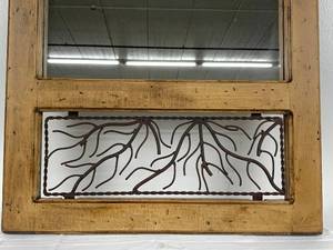 lot 210 image: Rustic Wood Framed Mirror