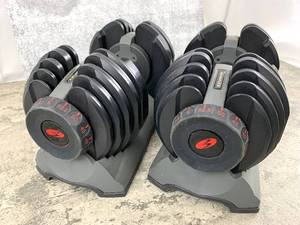 lot 213 image: Bowflex Dumbbell Set with Owners Manuel