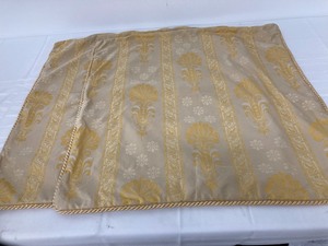 lot 26 image: Colorful Animal Throw Blanket and Two Gold Damask Pillow Shams
