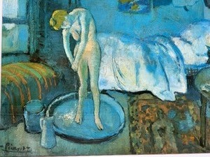 lot 219 image: Framed Picasso Print - The Blue Room - 31 x 27