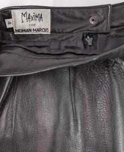 lot 326 image: Neiman Marcus Maxima Leather A-Line Skirt - Ladies Size 4
