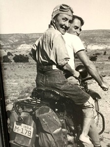 lot 221 image: Georgia OKeeffe Hitching A Ride to Abiquiu - Framed Poster