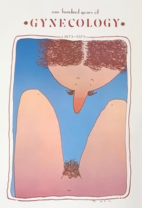lot 223 image: 100 Years of Gynecology Framed Robert Weil Poster from the LA Museum of Modern Art